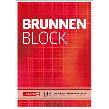 Блокнот Brunnen, склеенный, клетка, 70 гр/м2, А4, 50 листов В клетку - 16